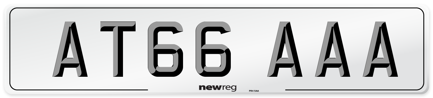 AT66 AAA Number Plate from New Reg